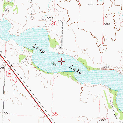 Topographic Map of Long Lake, MN