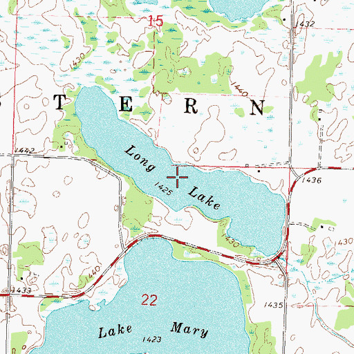 Topographic Map of Long Lake, MN