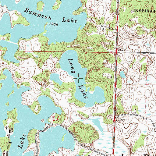 Topographic Map of Long Lake, MN