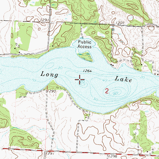 Topographic Map of Long Lake, MN