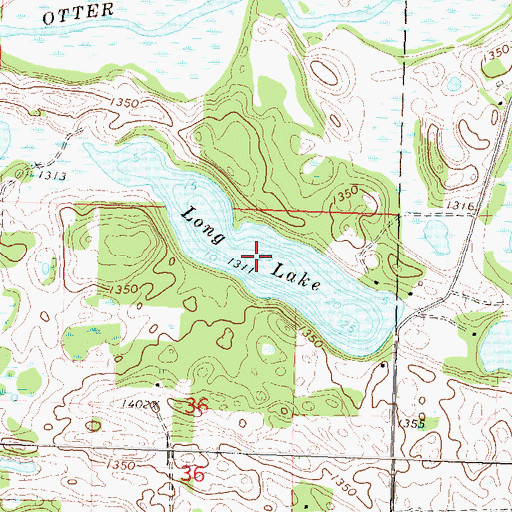 Topographic Map of Long Lake, MN