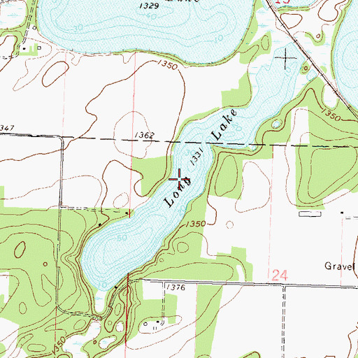 Topographic Map of Long Lake, MN
