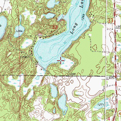 Topographic Map of Placid Lake, MN