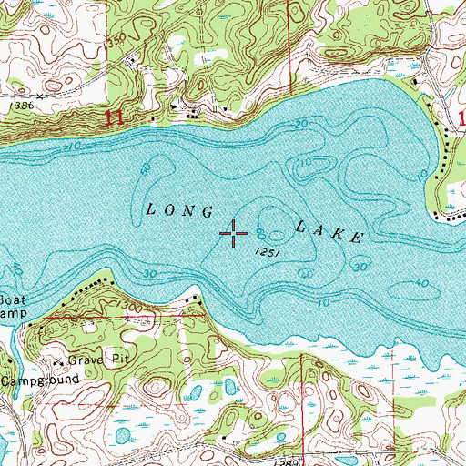 Topographic Map of Long Lake, MN