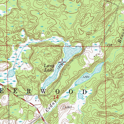 Topographic Map of Long Lake, MN
