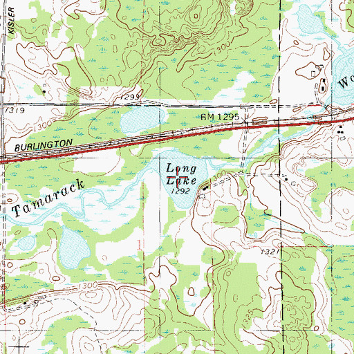Topographic Map of Long Lake, MN