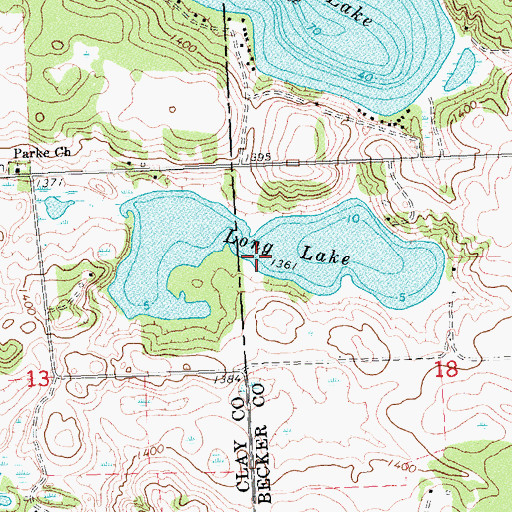 Topographic Map of Long Lake, MN