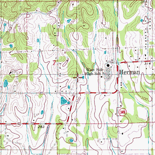 Topographic Map of Westside Elementary School, AR