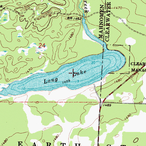 Topographic Map of Long Lake, MN