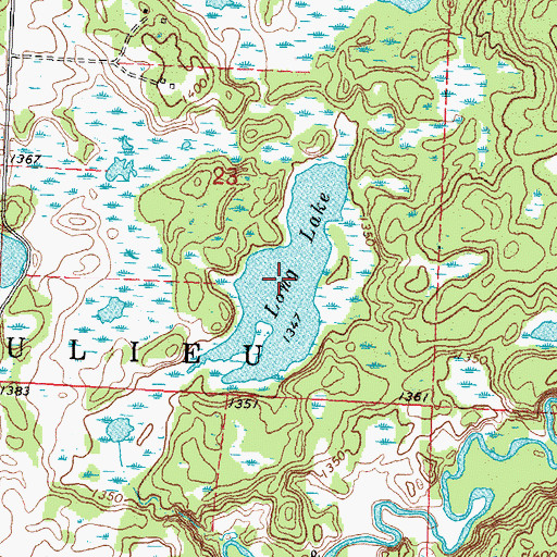 Topographic Map of Long Lake, MN