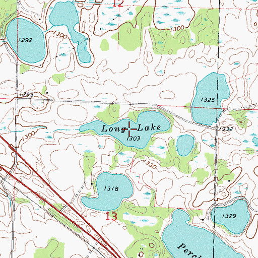 Topographic Map of Long Lake, MN