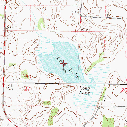 Topographic Map of Long Lake, MN