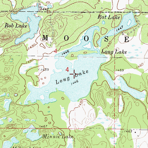 Topographic Map of Long Lake, MN