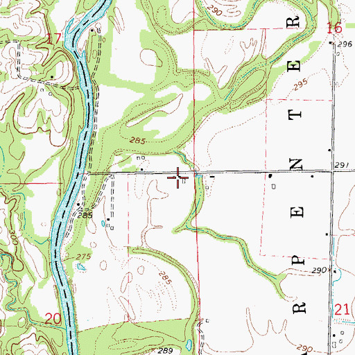 Topographic Map of Camp Hal (historical), AR