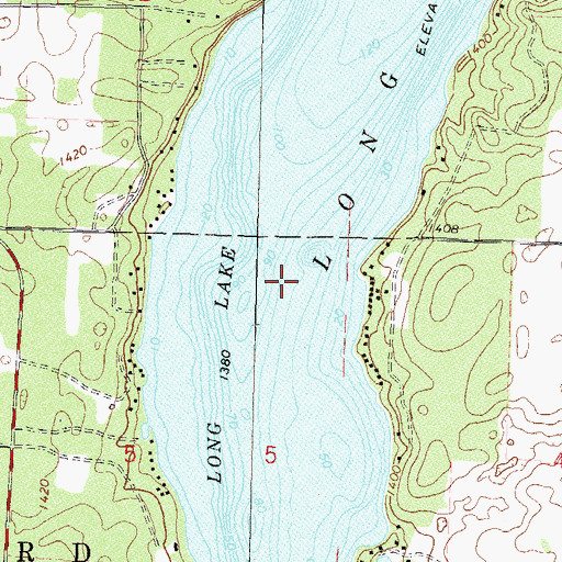 Topographic Map of Long Lake, MN