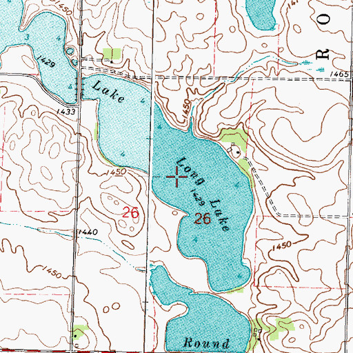 Topographic Map of Long Lake, MN