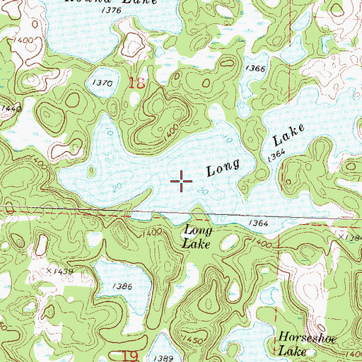 Topographic Map of Long Lake, MN