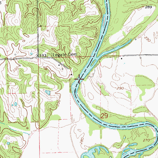 Topographic Map of Cochrum Ferry (historical), AR