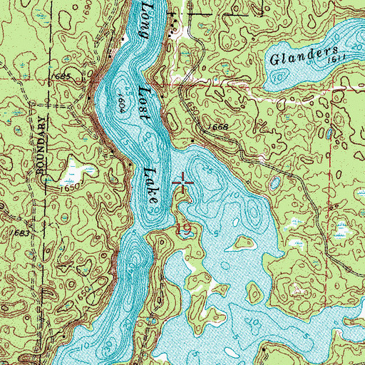 Topographic Map of Long Lost Lake, MN