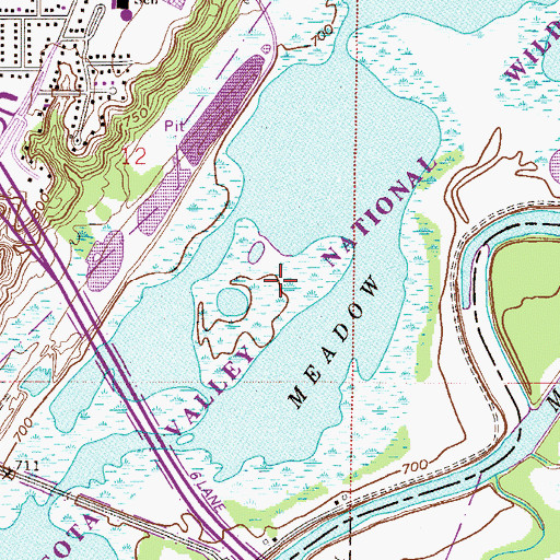 Topographic Map of Long Meadow Lake, MN
