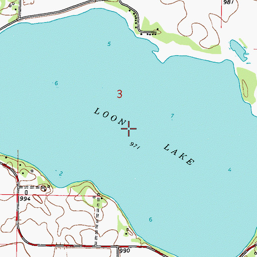 Topographic Map of Loon Lake, MN