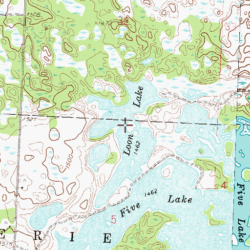 Topographic Map of Loon Lake, MN