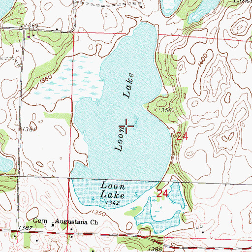 Topographic Map of Loon Lake, MN