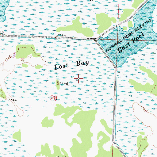 Topographic Map of Lost Bay, MN