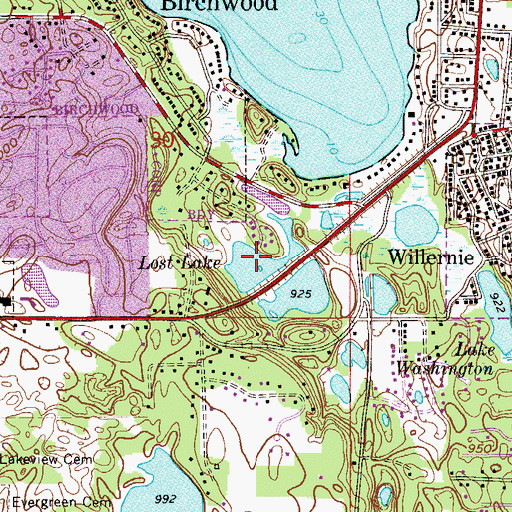 Topographic Map of Lost Lake, MN