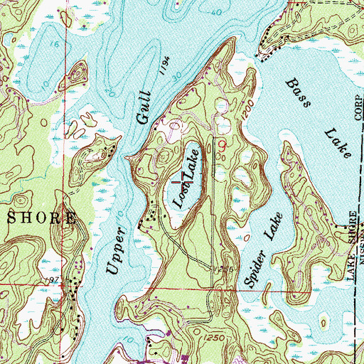 Topographic Map of Lost Lake, MN