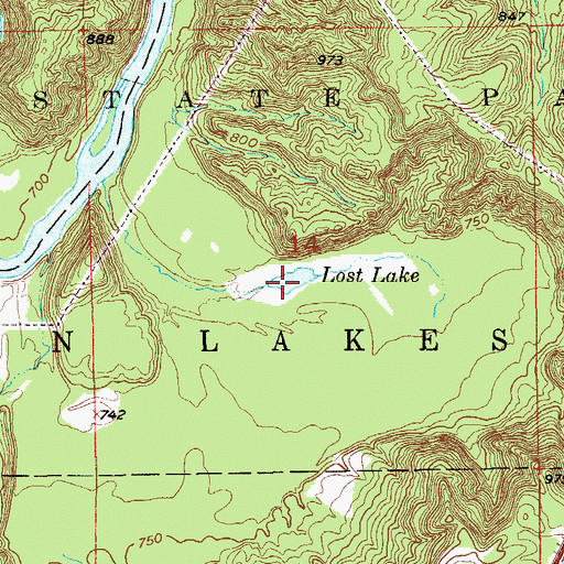 Topographic Map of Lost Lake, MN