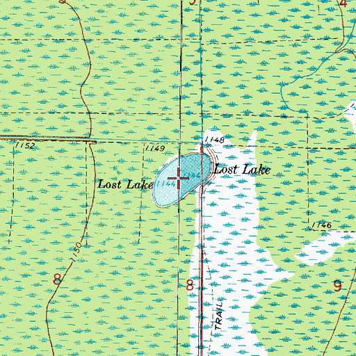 Topographic Map of Lost Lake, MN