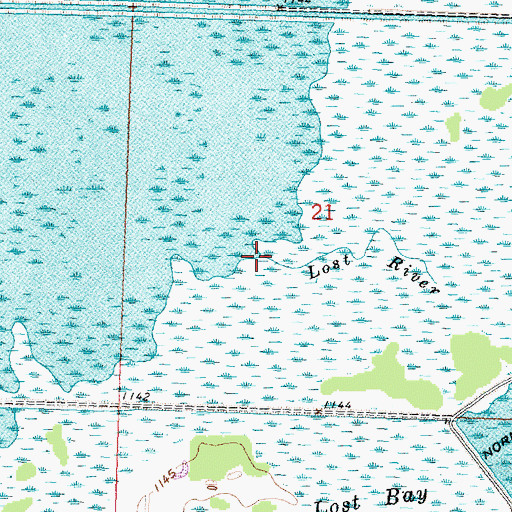 Topographic Map of Lost River, MN