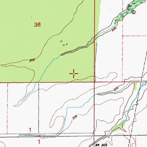 Topographic Map of Mooresville (historical), AR