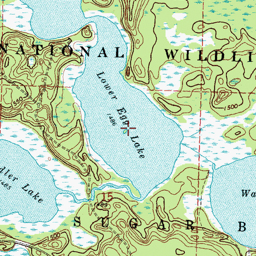 Topographic Map of Lower Egg Lake, MN