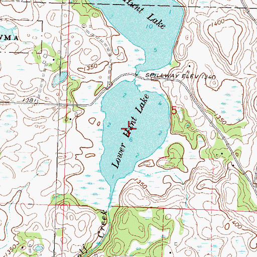 Topographic Map of Lower Hunt Lake, MN