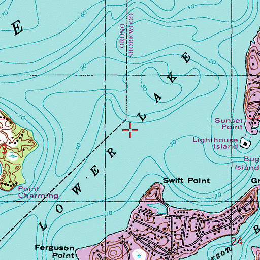 Topographic Map of Lower Lake, MN