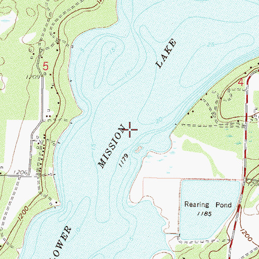 Topographic Map of Lower Mission Lake, MN