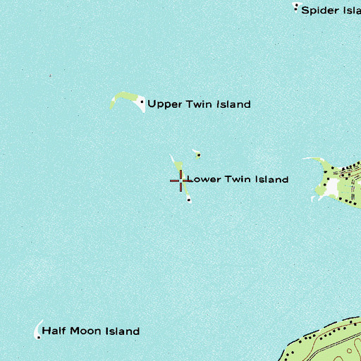 Topographic Map of Lower Twin Island, MN