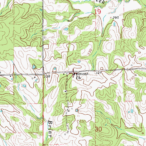Topographic Map of Elmont School (historical), AR