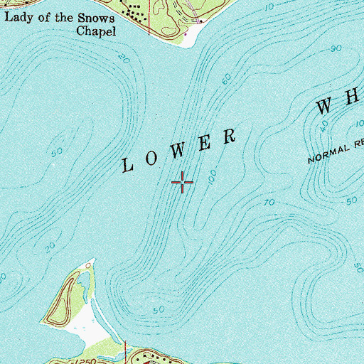 Topographic Map of Lower Whitefish Lake, MN