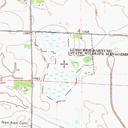 Topographic Map of Luescher-Barnum State Wildlife Management A, MN
