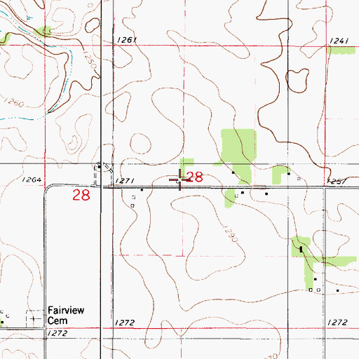Topographic Map of Lugg School, MN