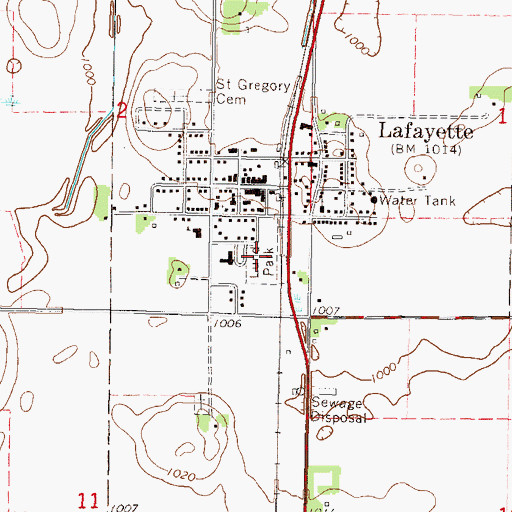 Topographic Map of Lund Park, MN