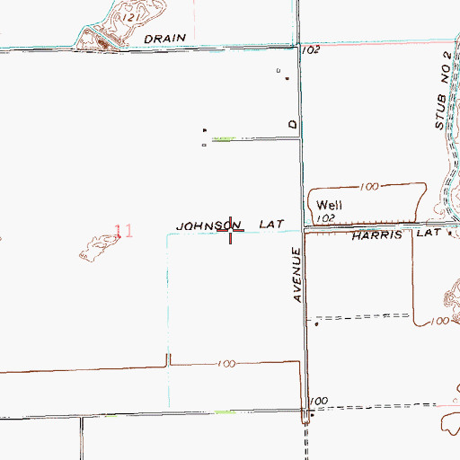 Topographic Map of Johnson Lateral, AZ