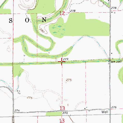 Topographic Map of Lateral Number 2, AR