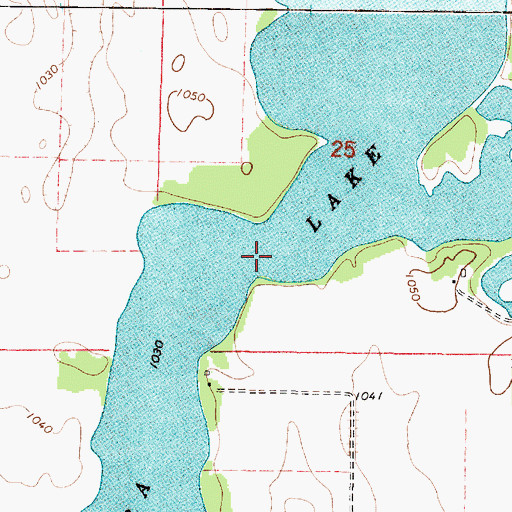 Topographic Map of Lura Lake, MN