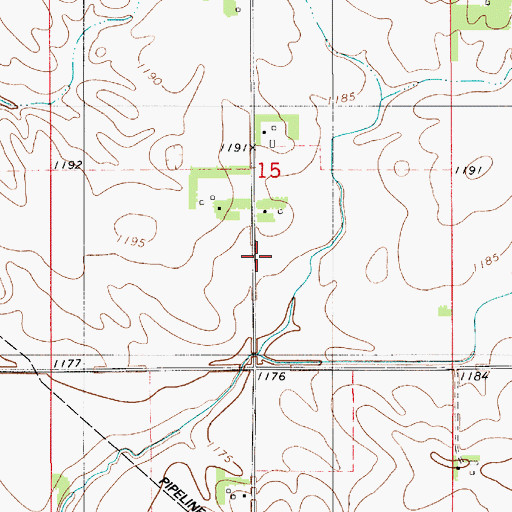 Topographic Map of Lyle Center School, MN