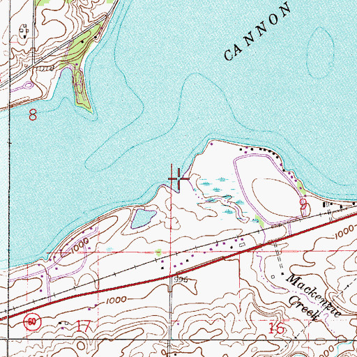 Topographic Map of Mackenzie Creek, MN