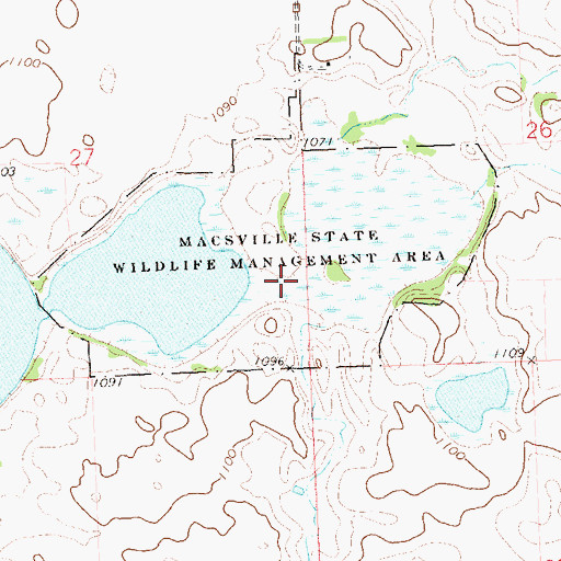 Topographic Map of Macsville State Wildlife Management Area, MN